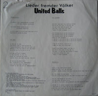 United Balls : Lieder Fremder Völker (LP, Album)