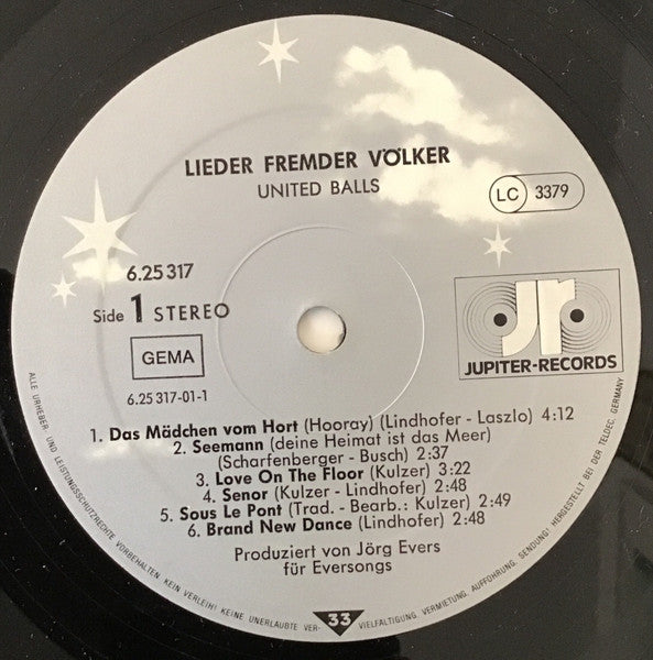 United Balls : Lieder Fremder Völker (LP, Album)