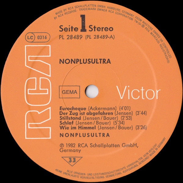 Non Plus Ultra (2) : Non Plus Ultra (LP, Album)