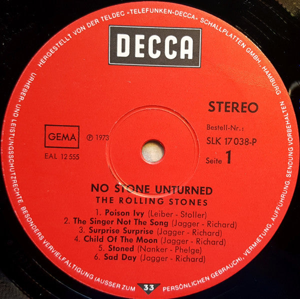 The Rolling Stones : No Stone Unturned (LP, Comp)