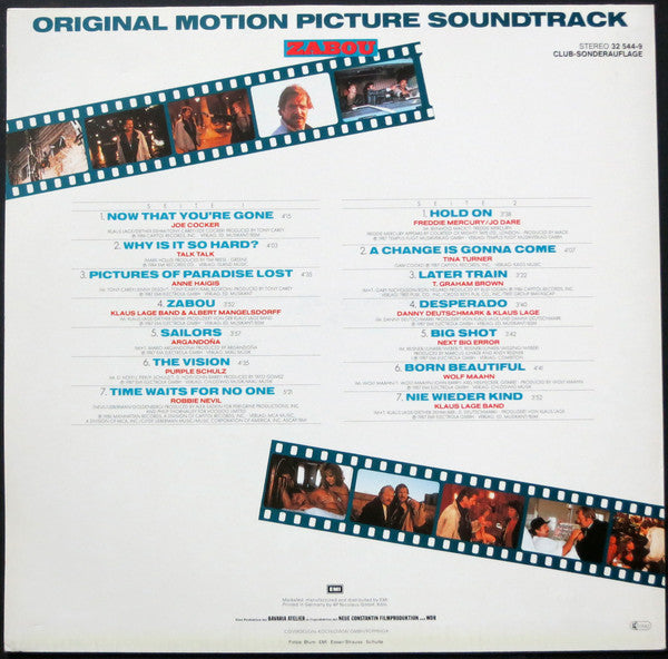 Various : Zabou (Original Motion Picture Soundtrack) (LP, Comp, Club)
