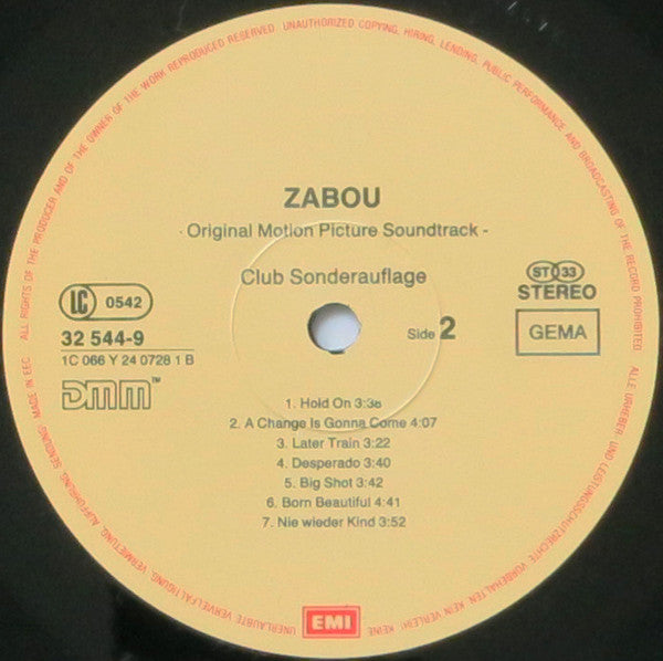 Various : Zabou (Original Motion Picture Soundtrack) (LP, Comp, Club)