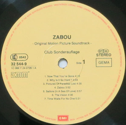 Various : Zabou (Original Motion Picture Soundtrack) (LP, Comp, Club)