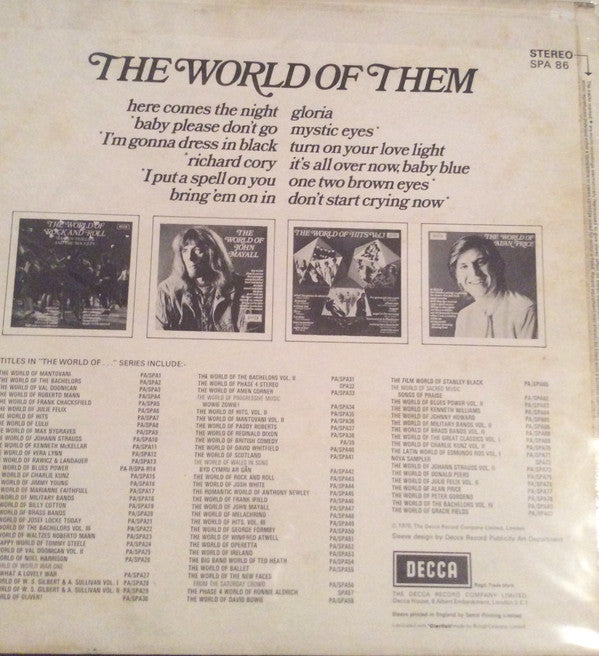 Them (3) : The World Of Them (LP, Comp)