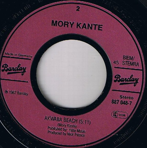 Mory Kante* : Yé Ké Yé Ké (7", Single)