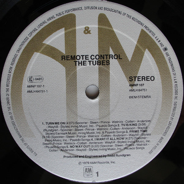 The Tubes : Remote Control (LP, Album, RE)