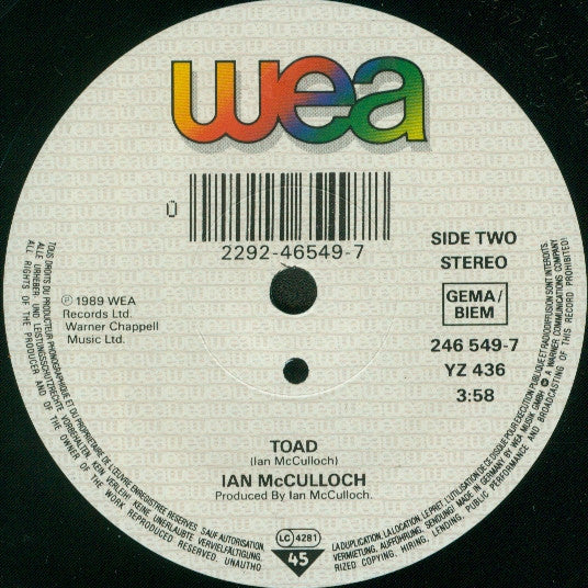 Ian McCulloch : Faith & Healing (7", Single, Sol)