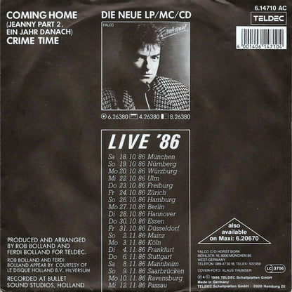 Falco : Coming Home (Jeanny Part 2, Ein Jahr Danach) (7", Single)
