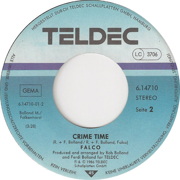 Falco : Coming Home (Jeanny Part 2, Ein Jahr Danach) (7", Single)