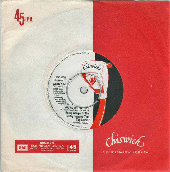 Rocky Sharpe & The Replays Featuring The Top-Liners* : You're The One (7", Single, Kno)