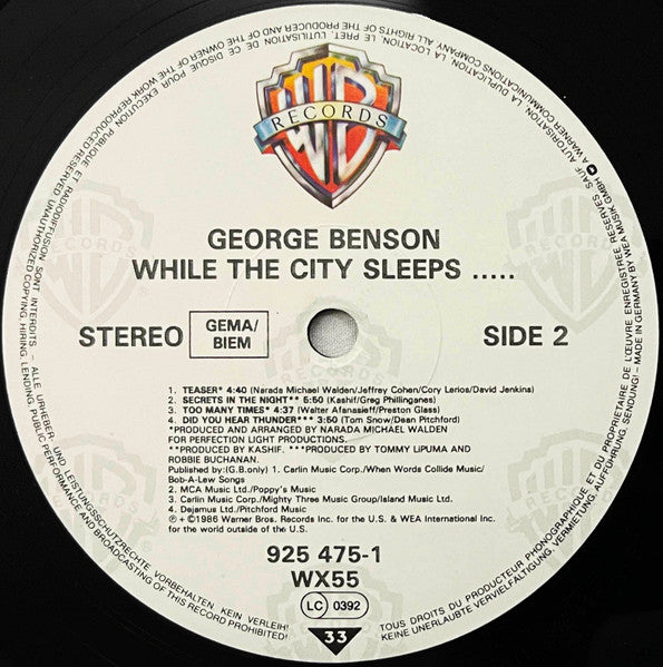 George Benson : While The City Sleeps... (LP, Album)