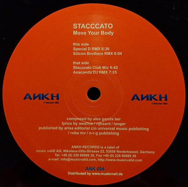 Stacccato : Move Your Body (12")