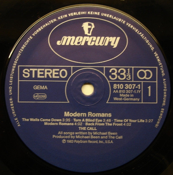 The Call : Modern Romans (LP, Album)