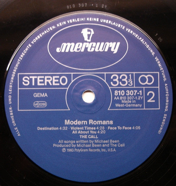 The Call : Modern Romans (LP, Album)