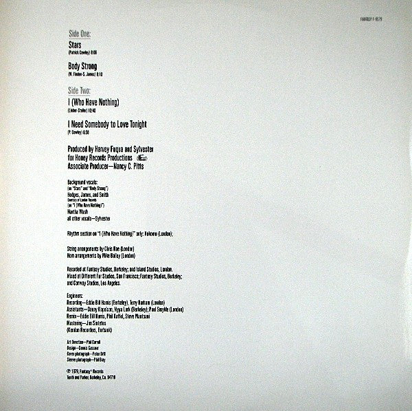 Sylvester : Stars (LP, Album, San)