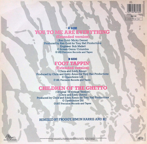 The Real Thing : You To Me Are Everything (The Decade Remix 76-86) (12", Maxi)