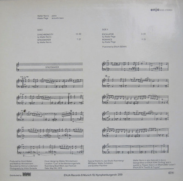 Walter Norris / Aladár Pege : Synchronicity (LP, Album)