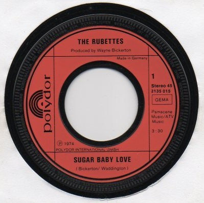 The Rubettes : Sugar Baby Love  / Juke Box Jive (7", Single)