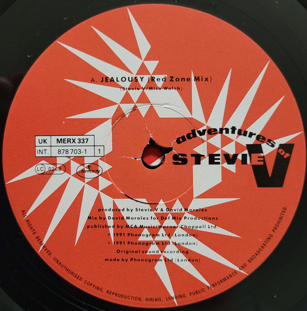 Adventures Of Stevie V. : Jealousy (12")