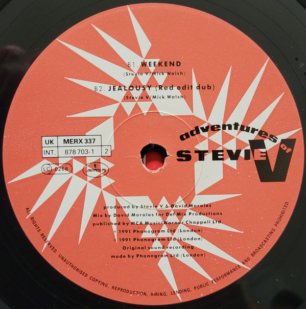 Adventures Of Stevie V. : Jealousy (12")