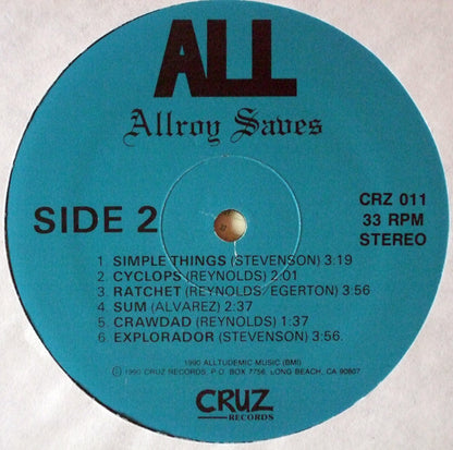 ALL (2) : Allroy Saves (LP, Album)