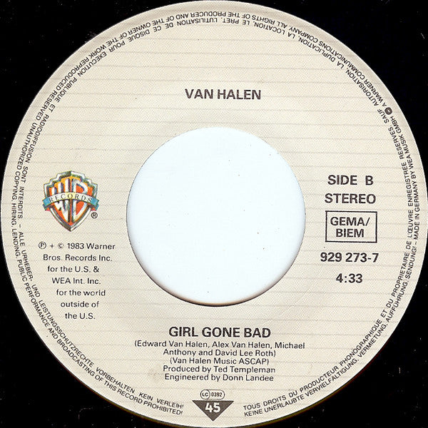 Van Halen : Panama (7", Single)