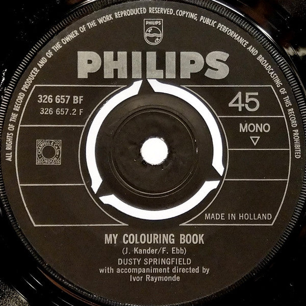 Dusty Springfield : I Just Don't Know What To Do With Myself (7", Single, Mono, 3-P)