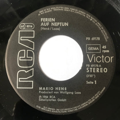 Mario Hené : Ferien Auf Neptun (7", Single)