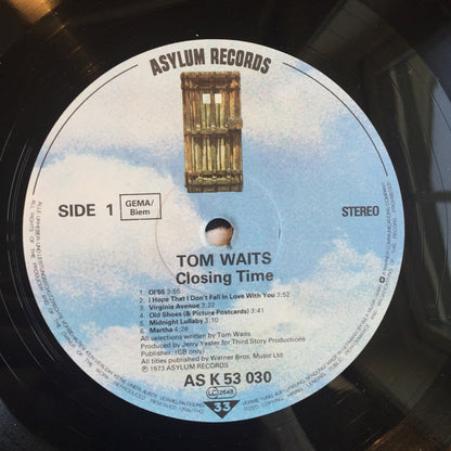 Tom Waits : Closing Time (LP, Album, RE)