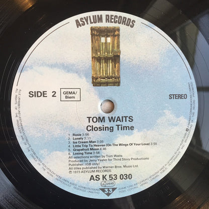 Tom Waits : Closing Time (LP, Album, RE)