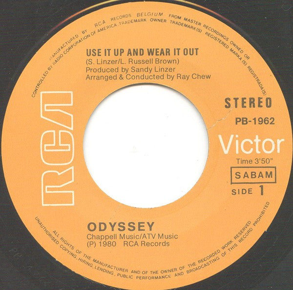 Odyssey (2) : Use It Up And Wear It Out (7", Single)