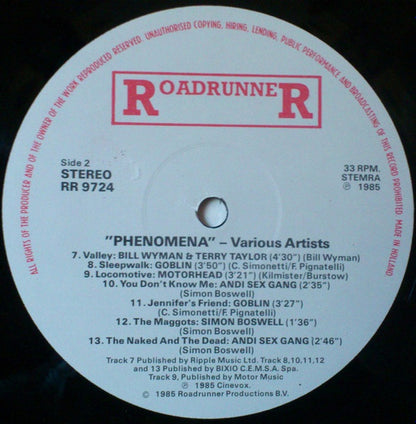 Various : Phenomena (Original Soundtrack) (LP, Comp)