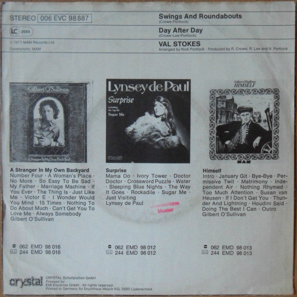 Val Stokes : Swings And Roundabouts (7", Single)