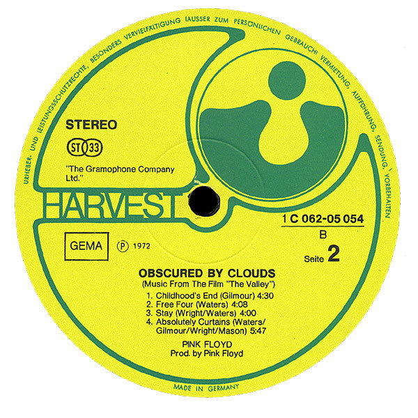 Pink Floyd : Obscured By Clouds (LP, Album)
