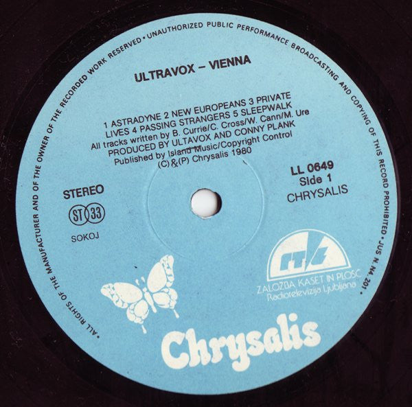 Ultravox : Vienna (LP, Album, RE)