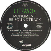 Ultravox : Monument The Soundtrack (LP, Album)