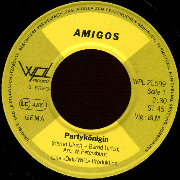Amigos : Partykönigin (7", Single)