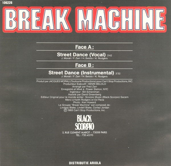 Break Machine : Street Dance (7", Single)