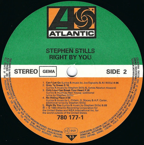 Stephen Stills : Right By You (LP, Album)