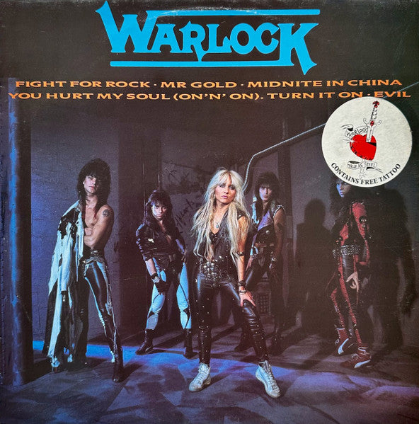 Warlock (2) : Fight For Rock (12", EP, Wit)