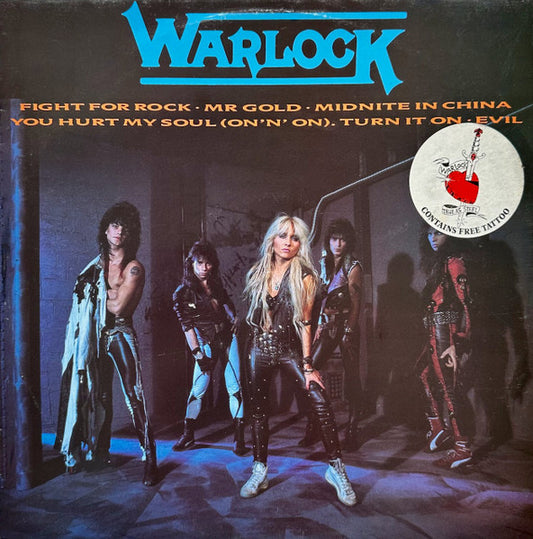 Warlock (2) : Fight For Rock (12", EP, Wit)