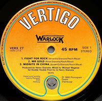 Warlock (2) : Fight For Rock (12", EP, Wit)