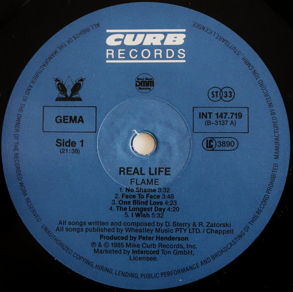 Real Life : Flame (LP, Album)