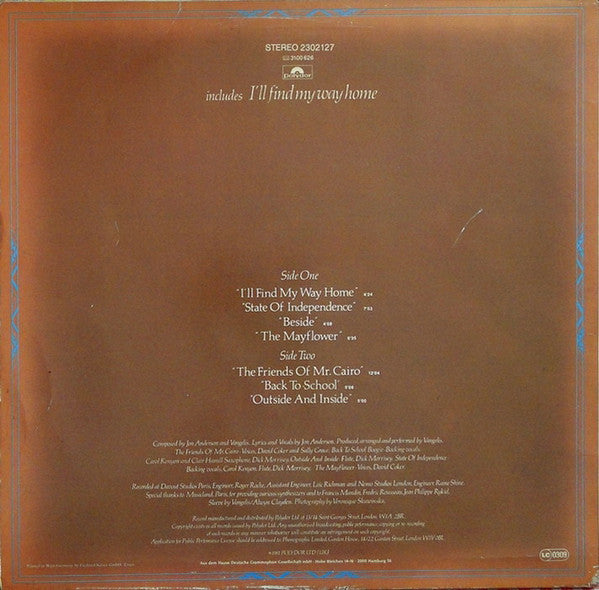 Jon & Vangelis : The Friends Of Mr. Cairo (LP, Album, RE)