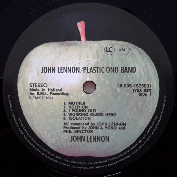 John Lennon / Plastic Ono Band* : John Lennon / Plastic Ono Band (LP, Album, RE)