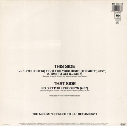 Beastie Boys : Fight For Your Right (12", Maxi)