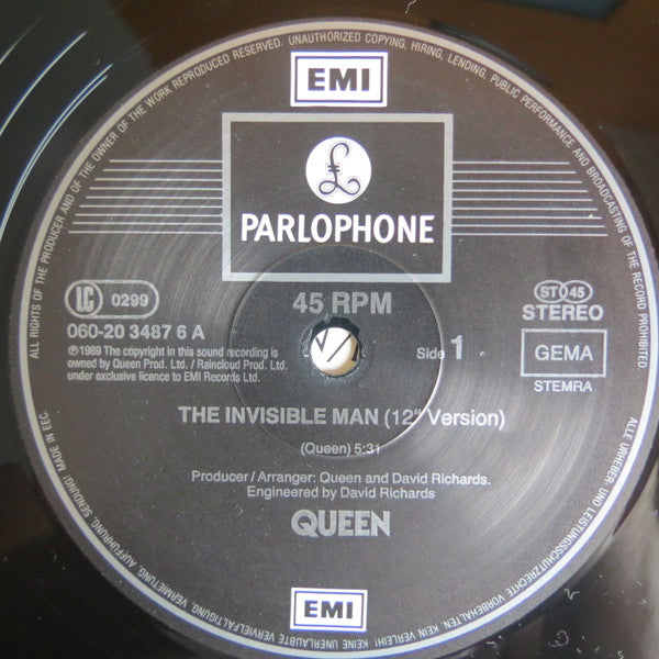 Queen : The Invisible Man (12", Maxi)