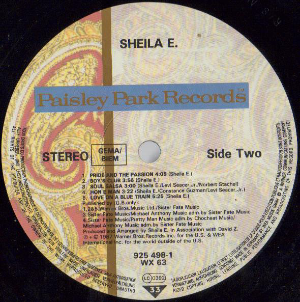 Sheila E. : Sheila E (LP, Album)