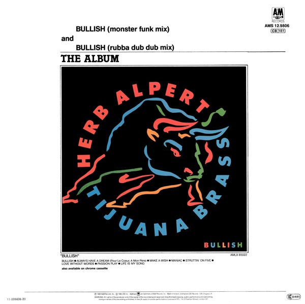 Herb Alpert & The Tijuana Brass : Bullish (12")