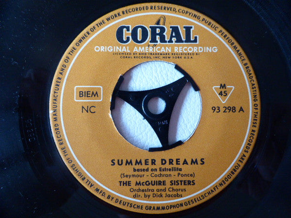 McGuire Sisters : Summer Dreams (7")